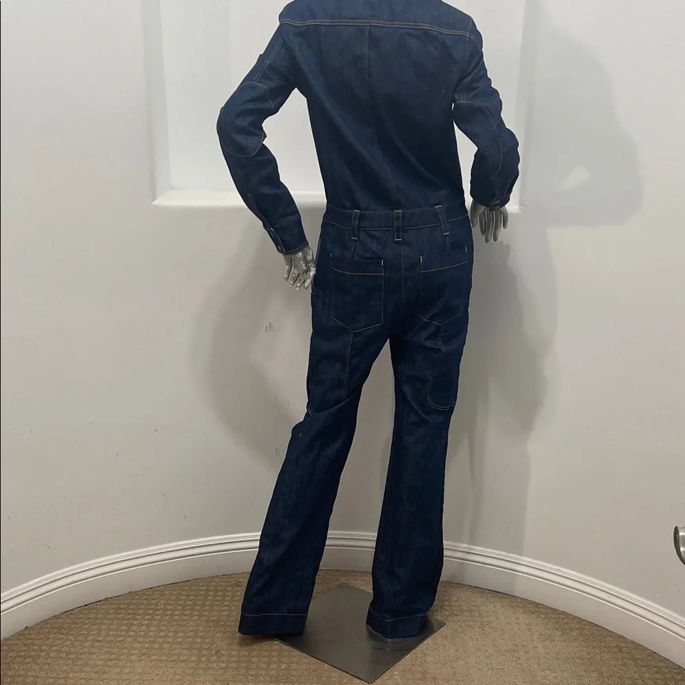Land Of Distraction 70’s Inspired Women’s Blue Denim Overalls Jumpsuit Size 6